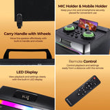 Zebronics ZEB-VOX 100 Portable Party Speaker with Wheels Mobile Holder and Remote Control