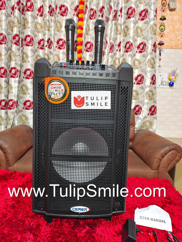 Cemex TS8112 trolley speaker | BT | USB | FM | AUX | Karaoke compatible