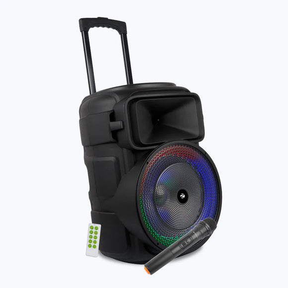 Zebronics Zeb Thump 500 12inch full-range driver trolley speaker | karaoke compatible | with wireless MIC