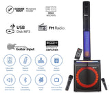 Zoook Party Rocker 100 Watts Bluetooth Party Speaker with Professional Class D Amplifier- 1 Wired & 1 Wireless Mic (Black)