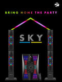 Zebronics Zeb-Sky 2.1 floor standing speaker | RGB light | deep bass | Wireless BT / USB / SD / FM / AUX