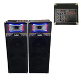 DJ STONE D10 Multimedia professional loud speaker system karaoke compatible BT USB AUX FM