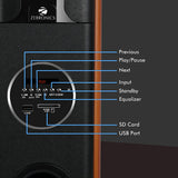 ZEBRONICS BTM7450RUCF 50W RMS 2.0 Channel Wireless Bluetooth Tower Speaker | Karaoke compatible